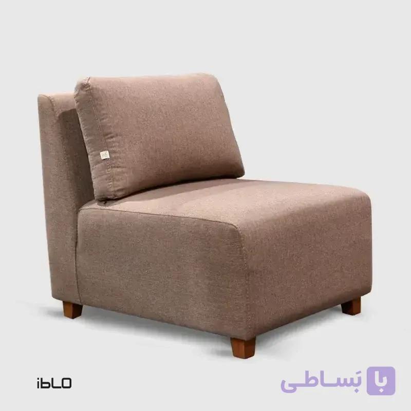 مبل ال راحتی یک‌نفره الین (طوسی) — تصویر 1