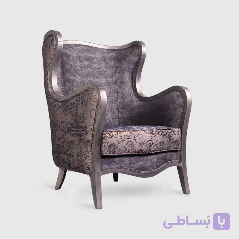 مبل سه‌نفره نئوکلاسیک لدورا (مشکی طلایی) — تصویر 1