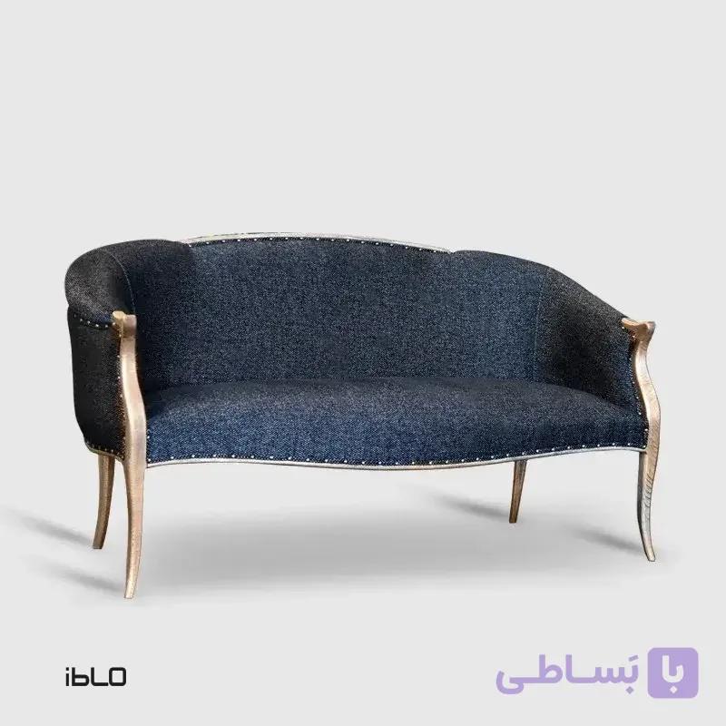 مبل یک‌نفره نئوکلاسیک لنا (زغال سنگی) — تصویر 1