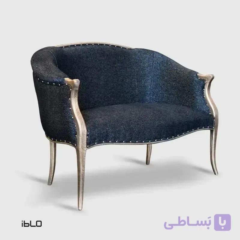 مبل دونفره نئوکلاسیک لنا (زغال سنگی) — تصویر 1