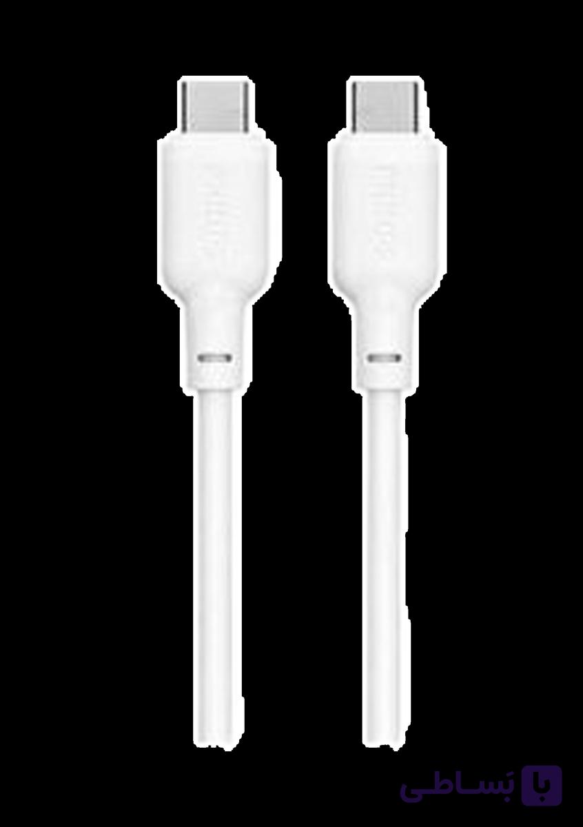 کابل 1.2 متری دو سر Type-c برند Philips مدل DLC6541CW گارانتی سی آوا — تصویر 1