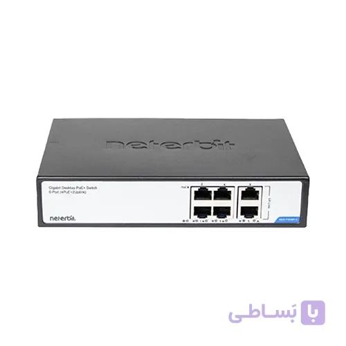 سوئیچ شبکه 6 پورت POE نتربیت مدل NGS-F1006P-C — تصویر 1