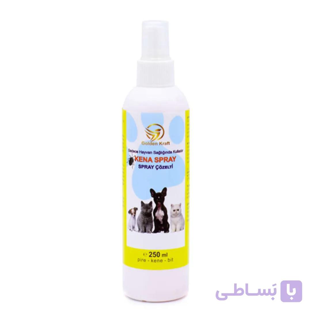 اسپری ضد کک و کنه مخصوص سگ و گربه برند Golden Kraft 250 ml