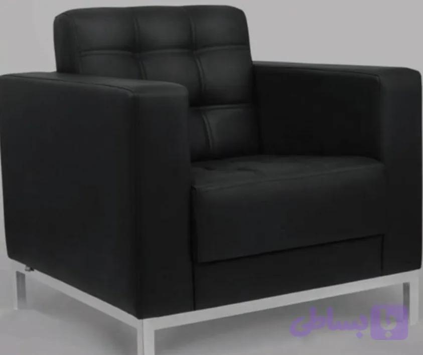 مبل تک نفره شیزن با پایه کروم مدل S919N1