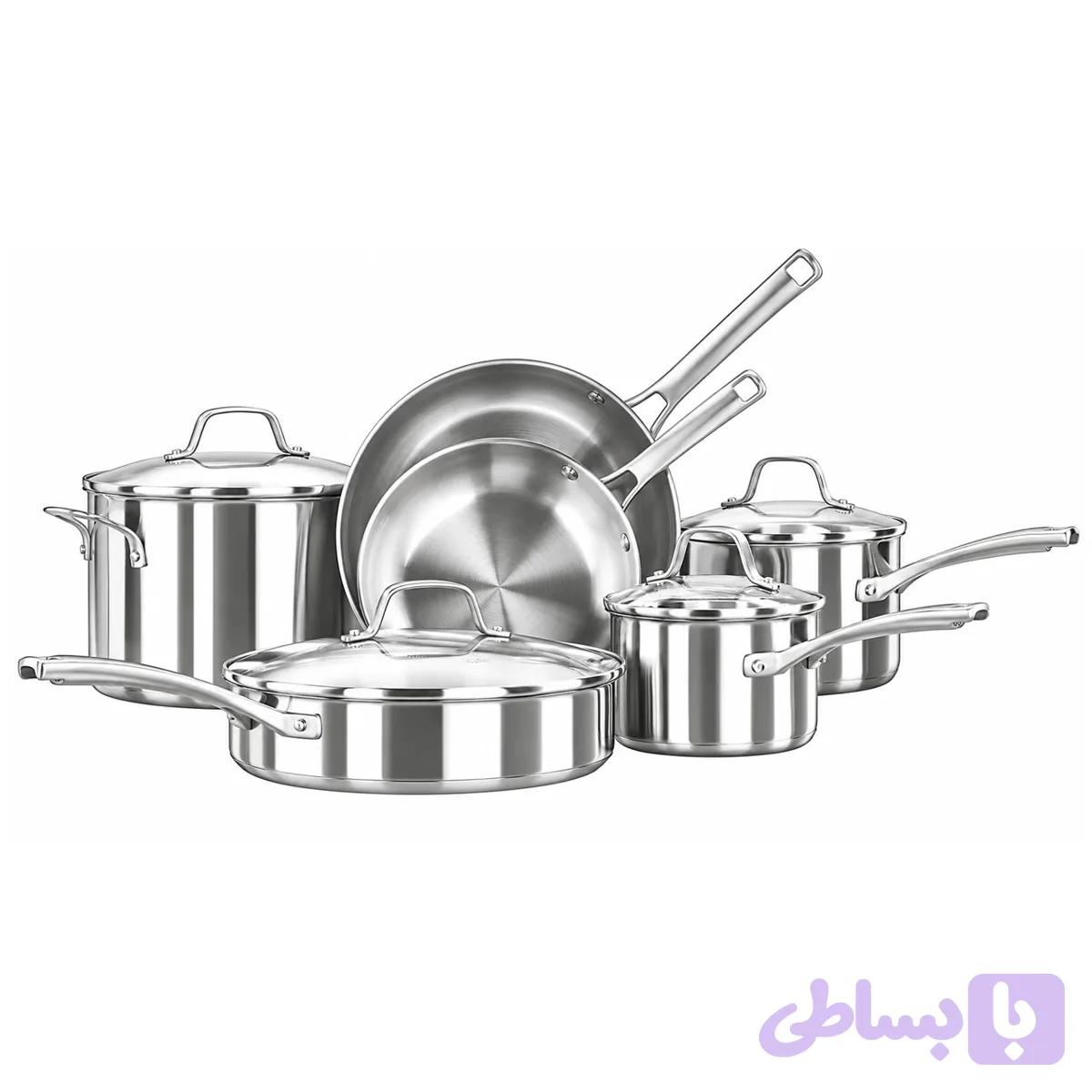 سرویس قابلمه و تابه استیل 10 پارچه کالفالون مدل Classic — تصویر 1