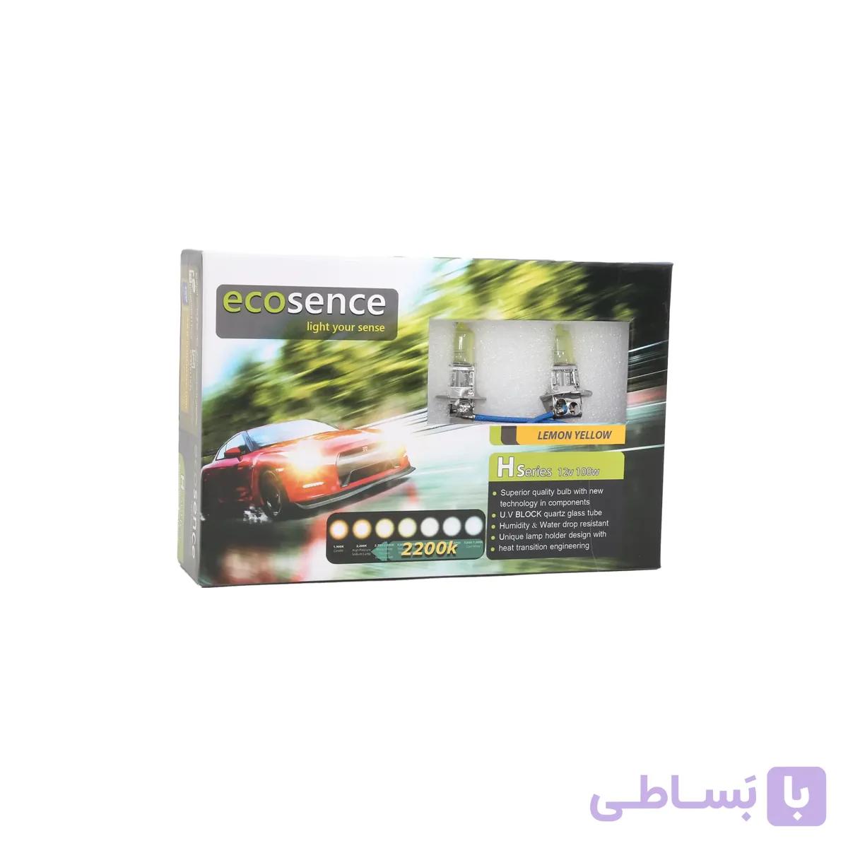 ست اسپرت لامپ H7 زرد لیموئی 12V 100W | اکو ECO — تصویر 1
