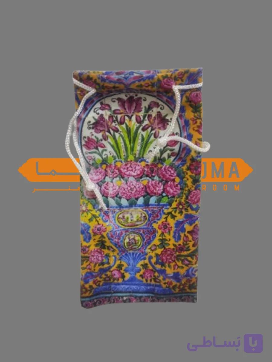 کیف عینک کیسه ای طرح سنتی کد KED32 — تصویر 1
