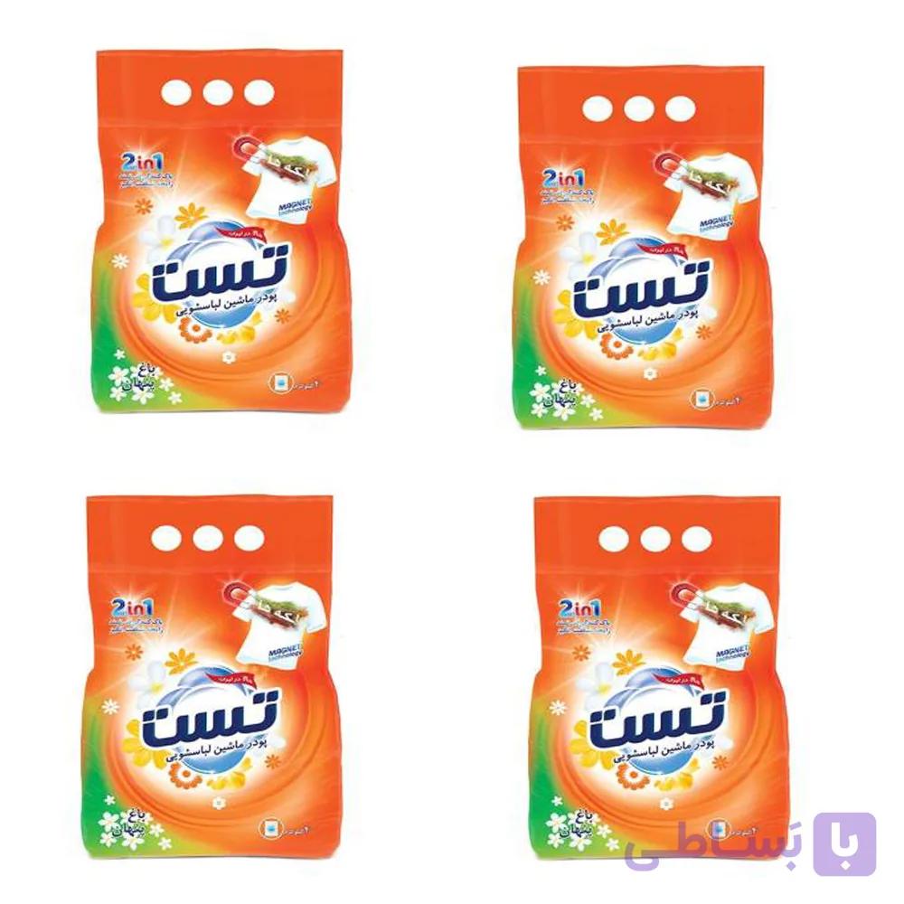 پودر ماشین لباسشویی تست 4000 گرم 4 عددی — تصویر 1