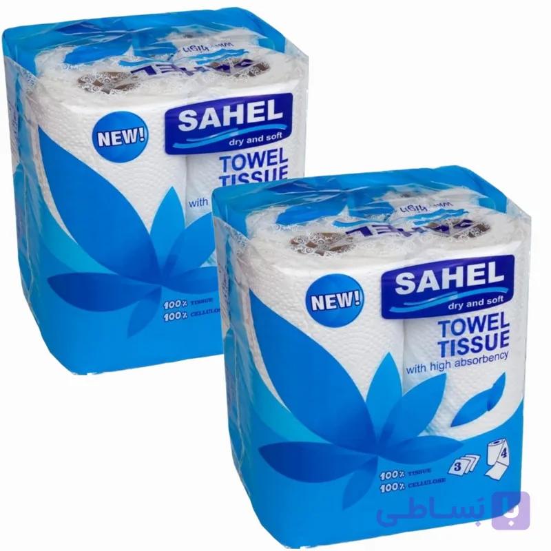 دستمال حوله ای ساحل مدل اقتصادی 2 بسته 4 عددی — تصویر 1