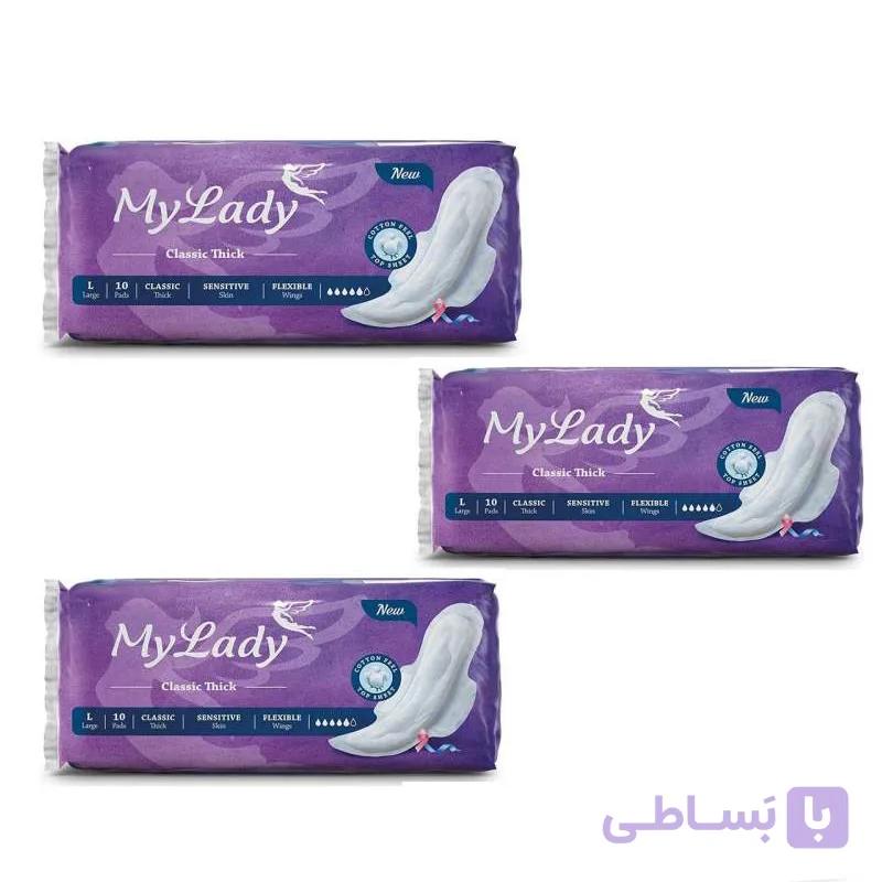 نوار بهداشتی مای لیدی مدل کلاسیک مجموعه 3 عددی — تصویر 1