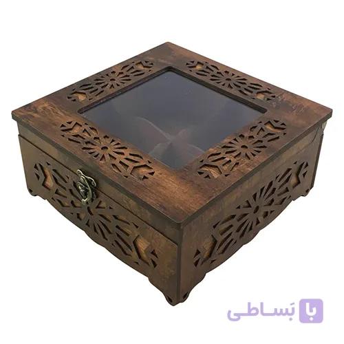 جعبه پذیرایی و تی بگ مدل مربعی کد 018 — تصویر 1