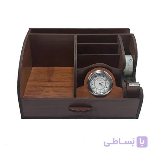 استند لوازم اداری رومیزی مدل ساعت دار — تصویر 1