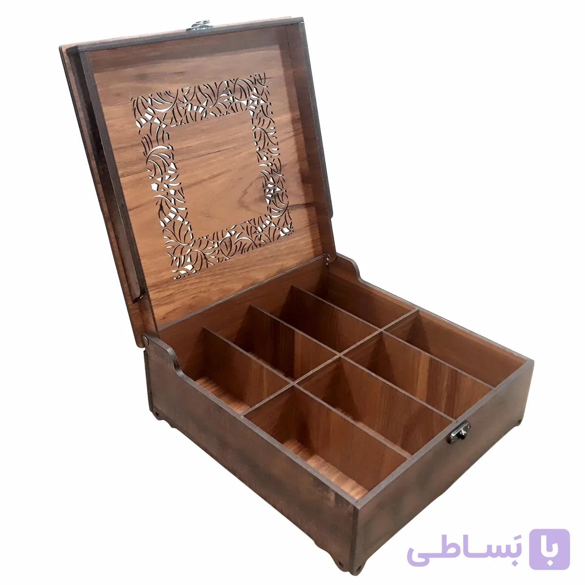 جعبه پذیرایی 8 خانه با کاشی کوچک کد 072 — تصویر 1