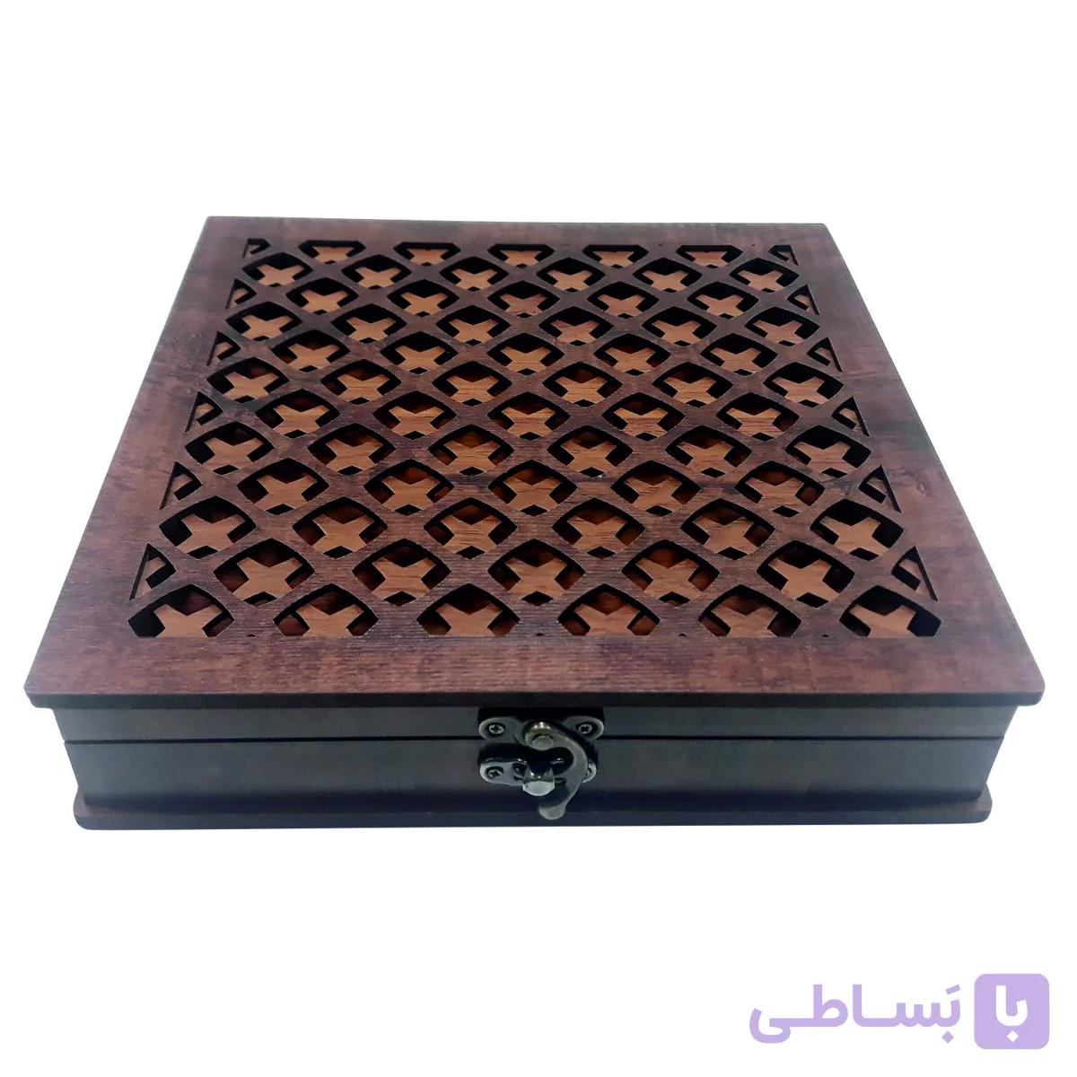 جعبه پذیرایی و شکلات طرح حصیری کد 007 — تصویر 1