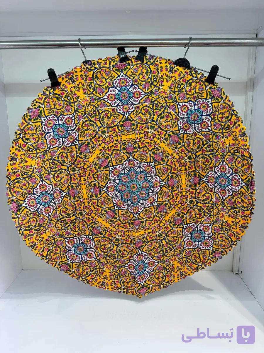رومیزی گرد طرح گلشن