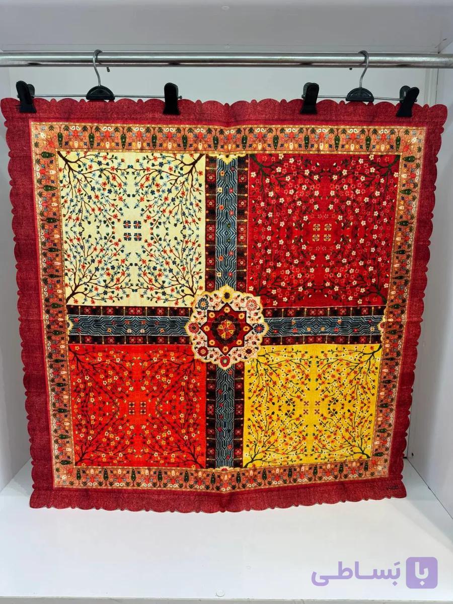 رومیزی مربع طرح چهارفصل