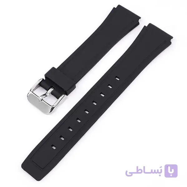 بند ساعت کاسیو 18 میلیمتری رنگ مشکی — تصویر 1