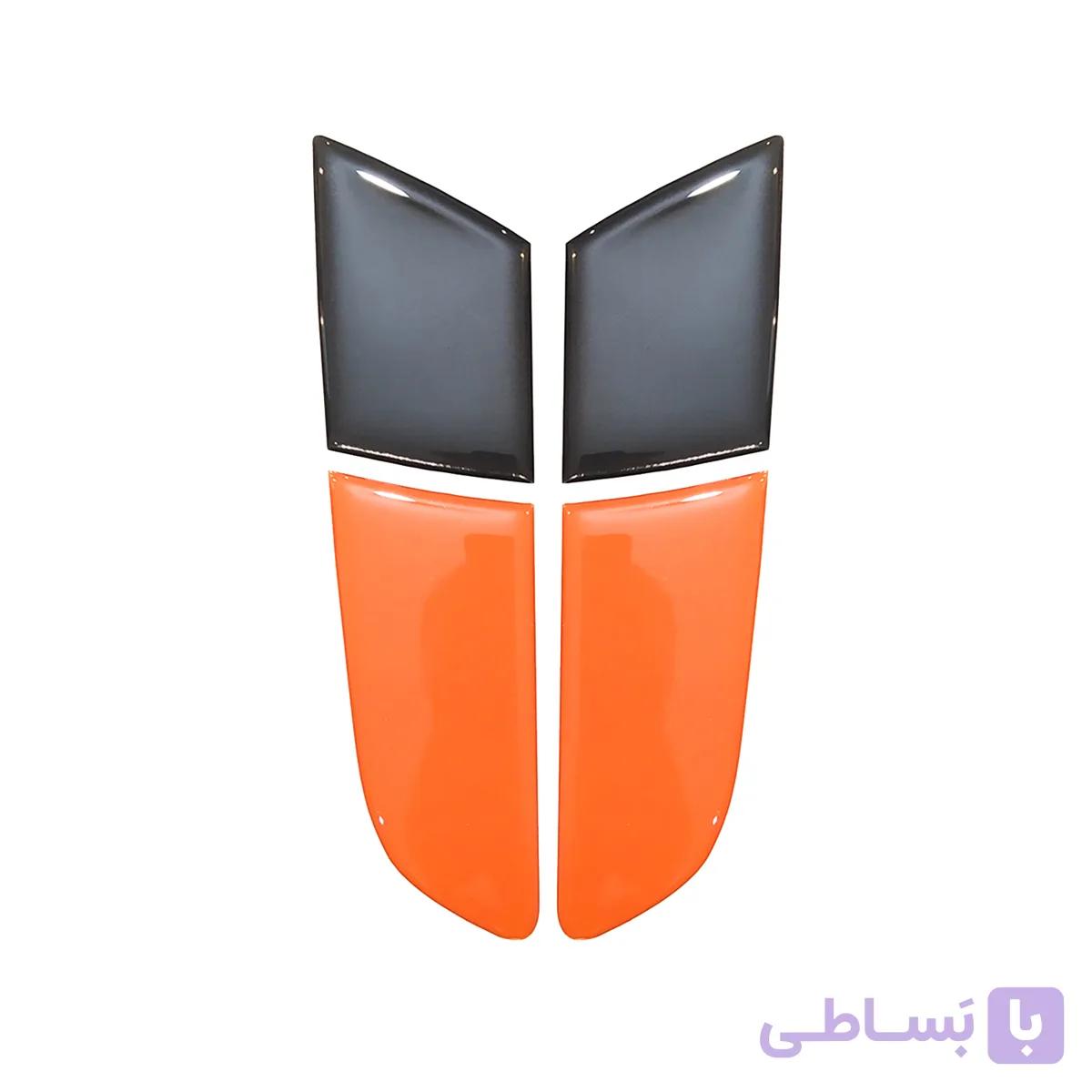کاور کالرینگ سه بعدی مشکی نارنجی چراغ عقب پژو 207 مدل OrangeB2022 کد145