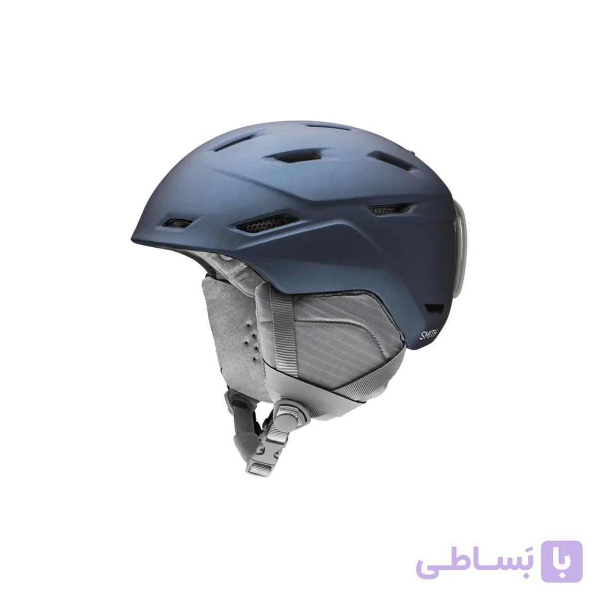 کلاه اسکی اسمیت مدل Mirage Matte Metallic French NavyاورجینالSmith Mirage Matte Metallic French Navy