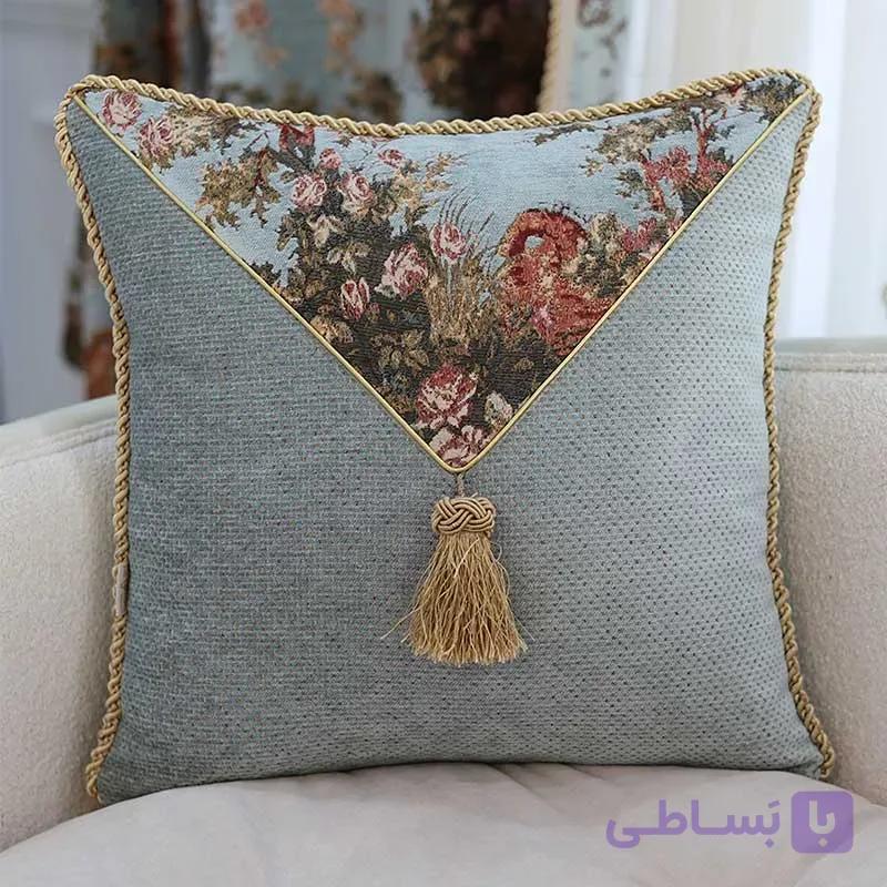 کوسن مربعی هفتی فلورا آبی — تصویر 1
