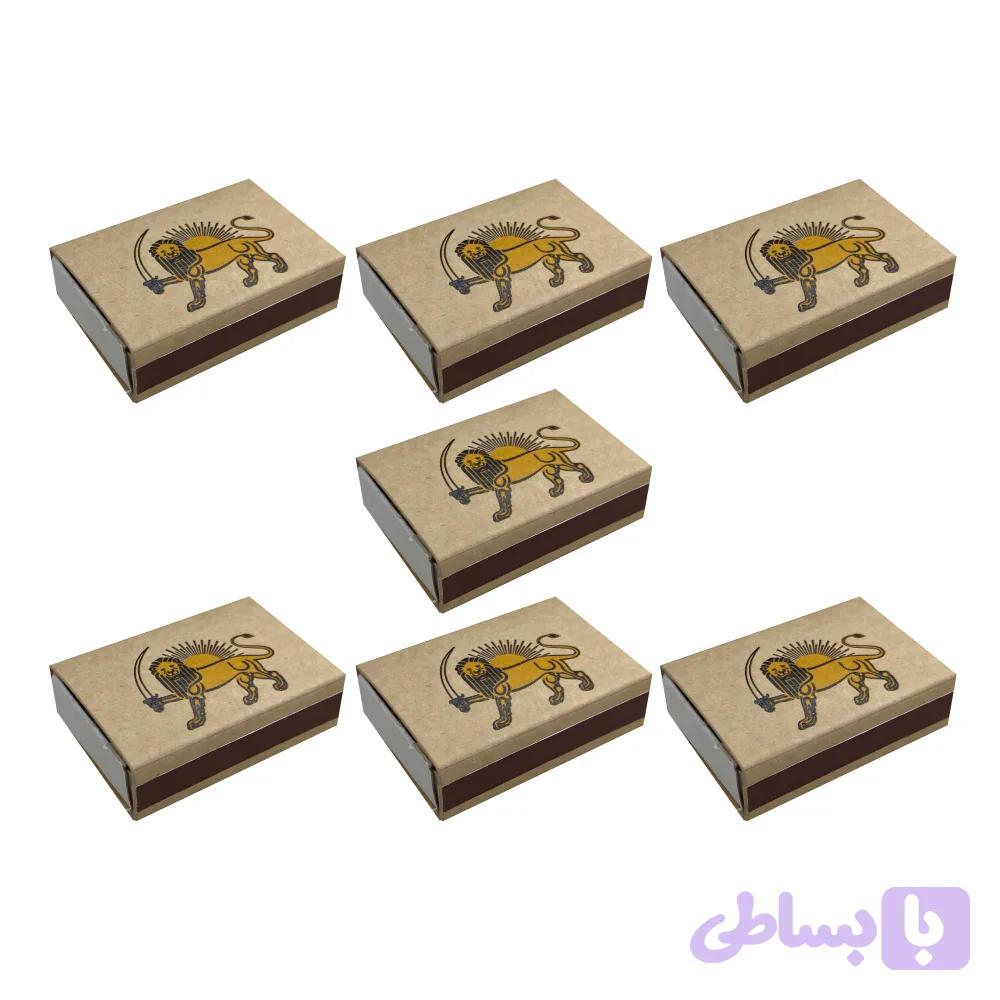 کبریت قوطی مدل شیر و خورشید بسته 7 عددی — تصویر 1