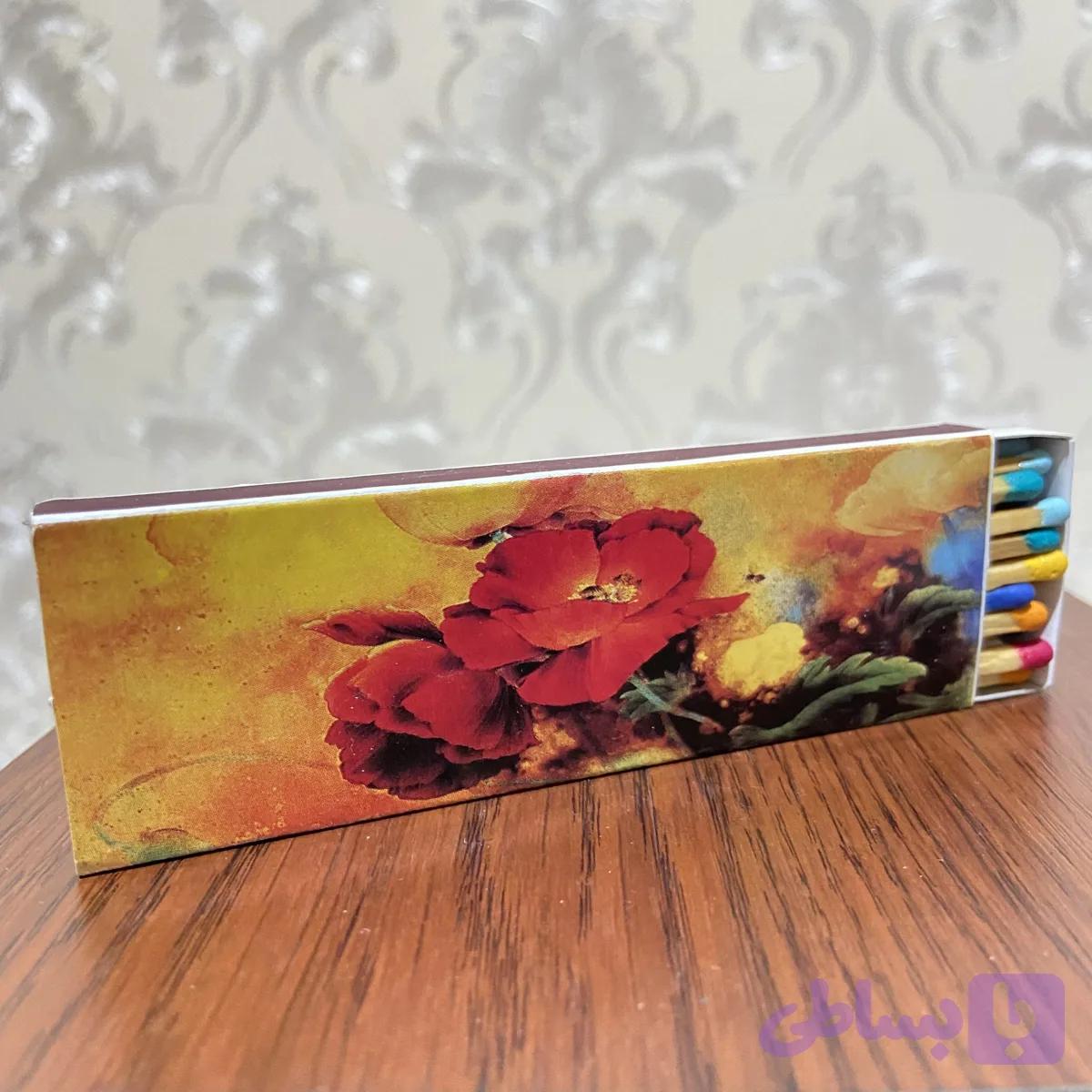 کبریت کلکسیونی طرح گل — تصویر 1