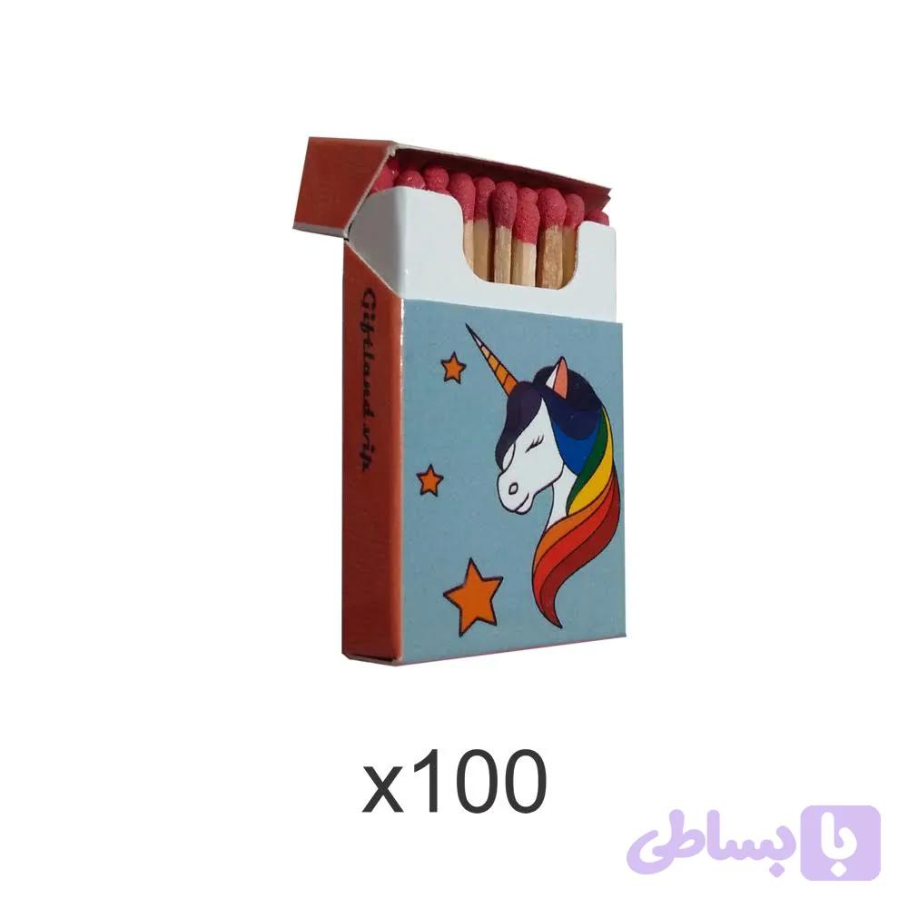 کبریت پاکتی یونیکورن 100 عددی