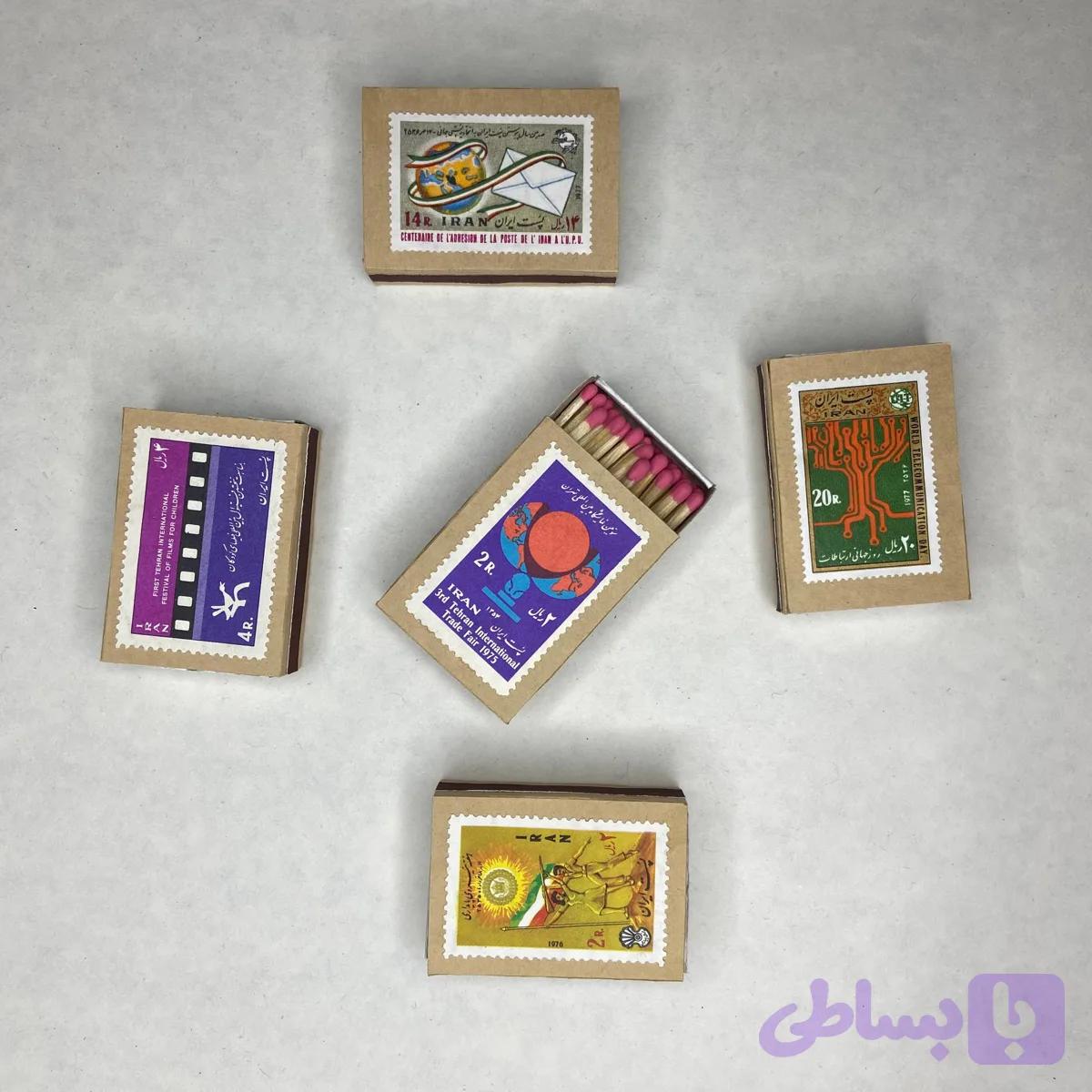 کبریت مدل تمبر پهلوی — تصویر 1