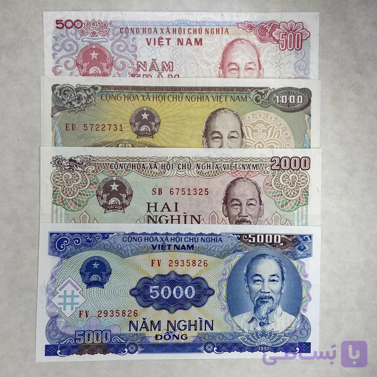 ست اسکناس دونگ ویتنام — تصویر 1