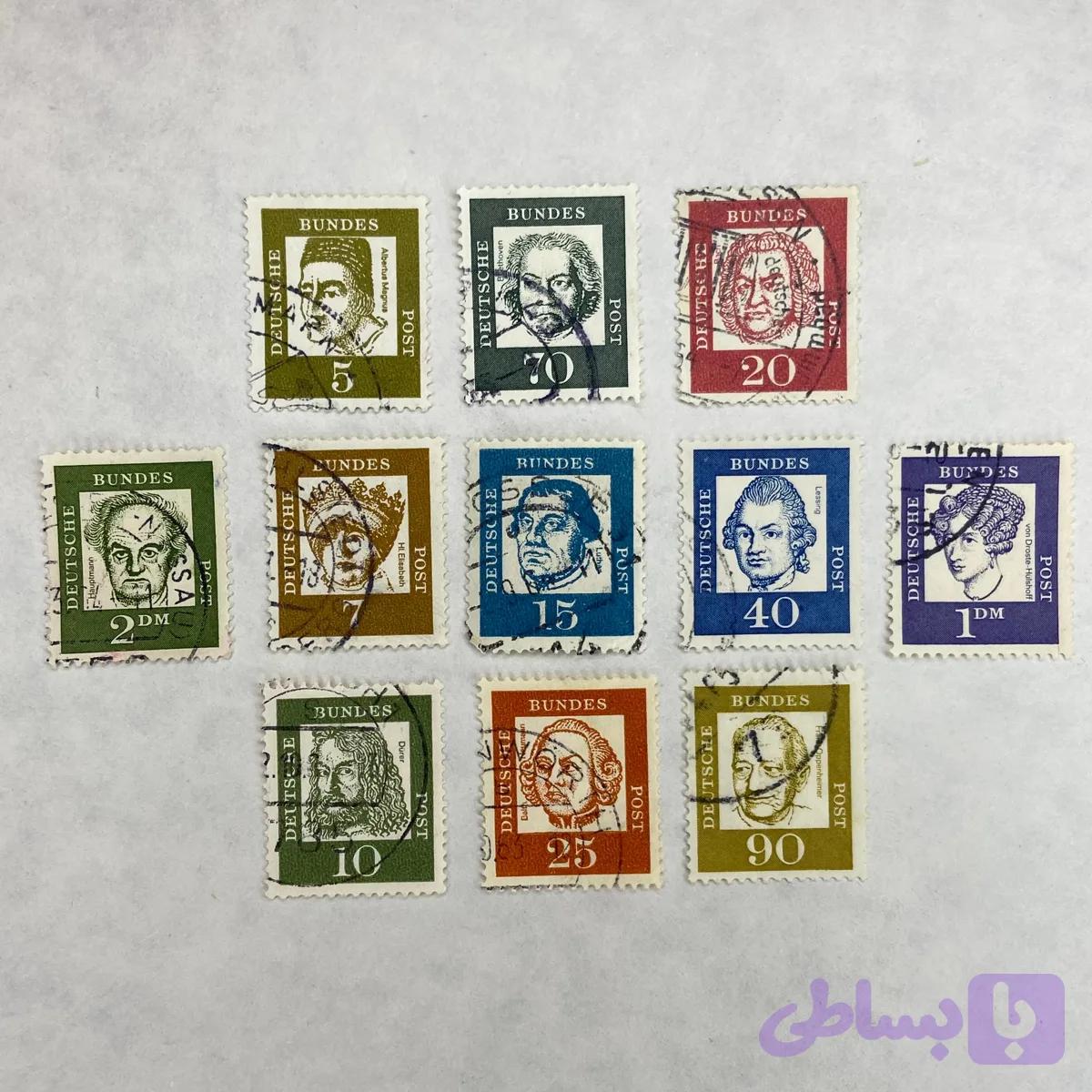 تمبر کلاسیک مشاهیر آلمان 1961