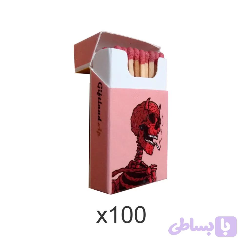 کبریت پاکتی اسکلت 100 عددی