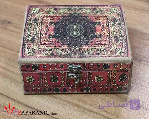 باکس هدیه چوبی زعفران — تصویر 1
