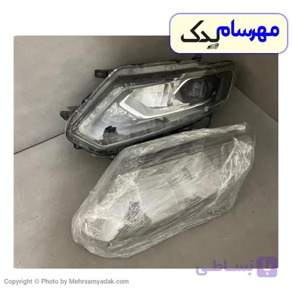 چراغ جلو و طلق چراغ نیسان ایکس تریل مدل ۲۰۱۶ تا ۲۰۱۷ چپ و راست