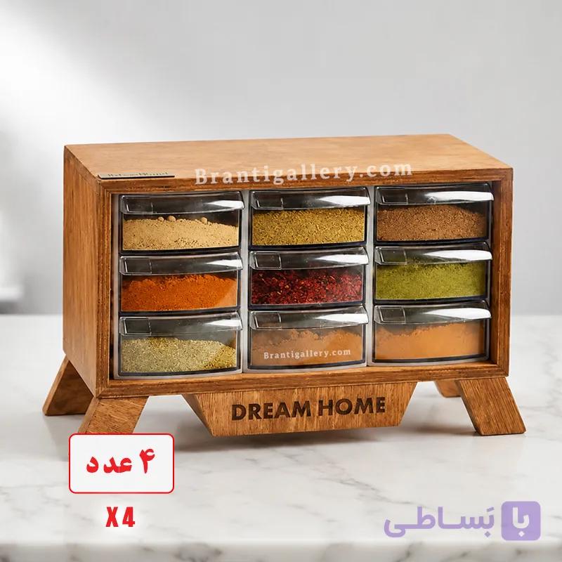 جا ادویه چوب روس 10 کشو | 4 عددی
