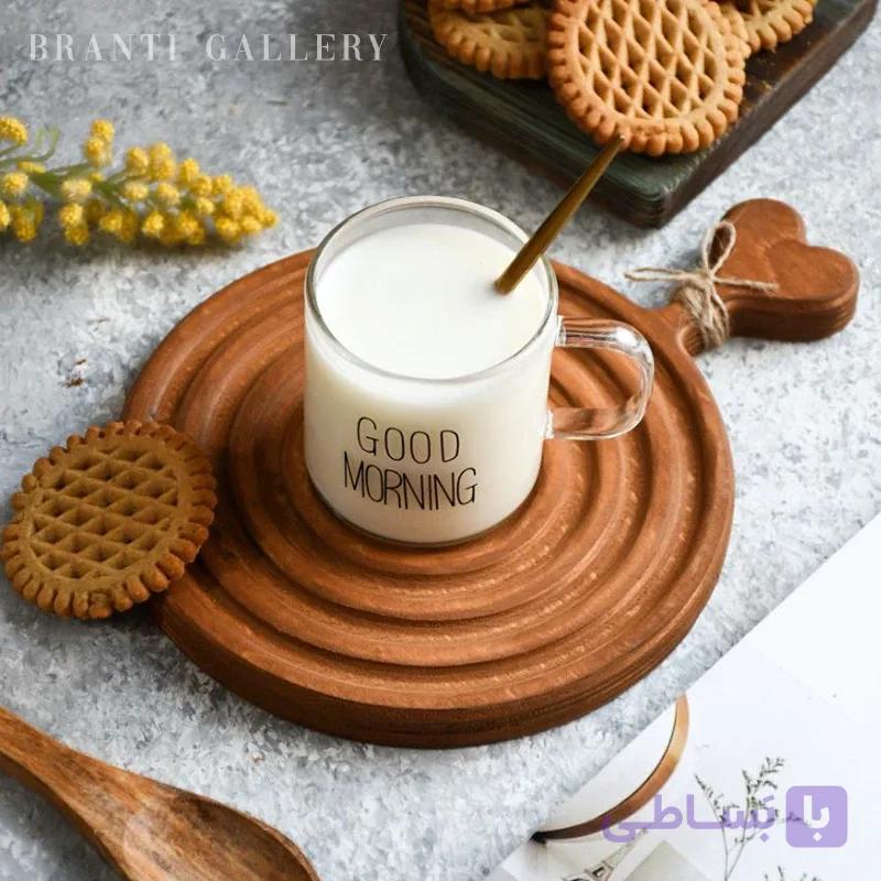 تخته سرو چوبی قلبی شیاردار 3 سایز | قابل شستشو ، روغن خورده
