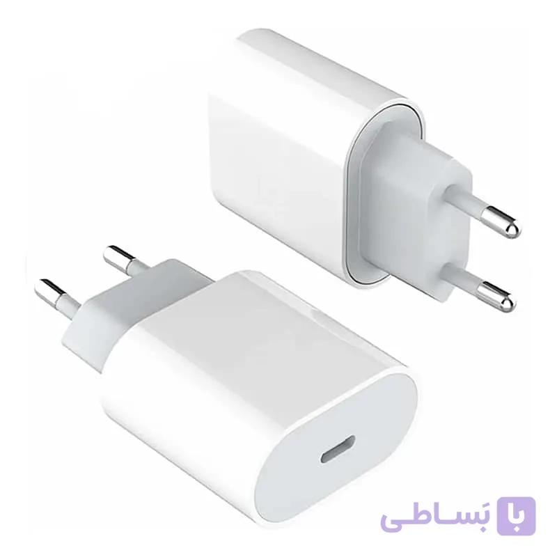 آداپتور 20 وات 2 پین فست شارژ اصلی آیفون iPhone — تصویر 1