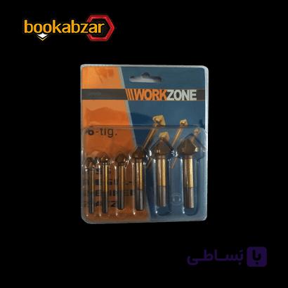 مته خزینه زاویه 90 درجه مجموعه 6 عددی برند WORKZONE