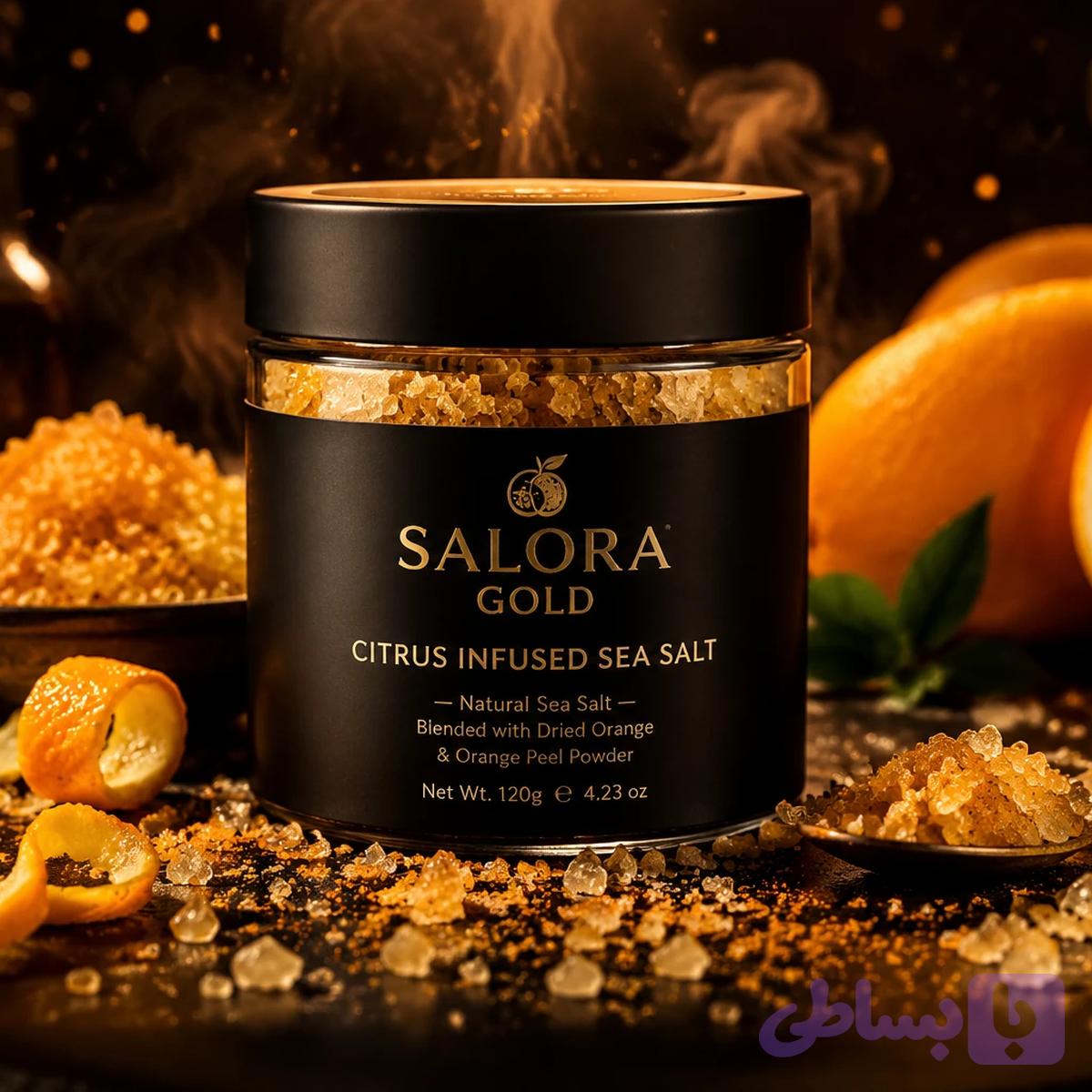 نمک طعم دهنده با عطر مرکبات Salora Gold ویژه سارینا ماسالا — تصویر 1