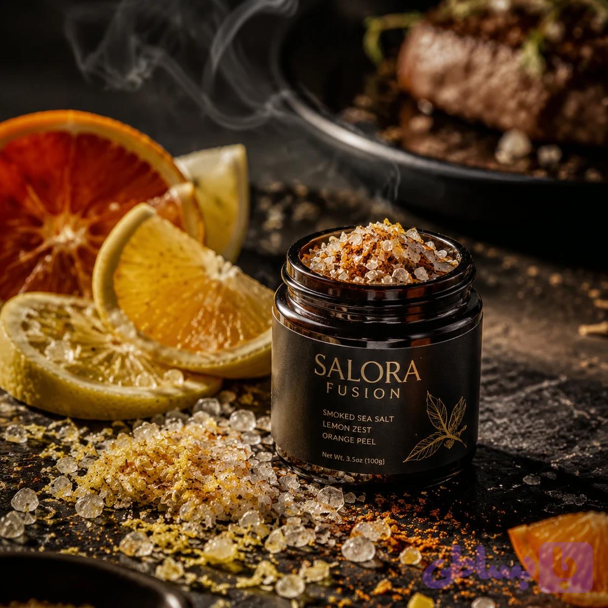 نمک طعم دهنده با طعم مرکباتی و دودی Salora Fusion ویژه سارینا ماسالا — تصویر 1