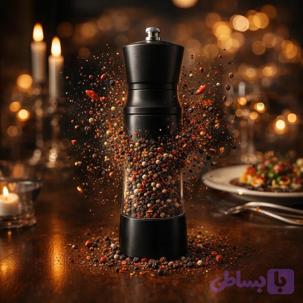 ترکیب حرفه‌ای فلفل و نمک برای آسیاب؛ تجربه‌ای لوکس از طعم و عطر تازه | Salora Crush — تصویر 1