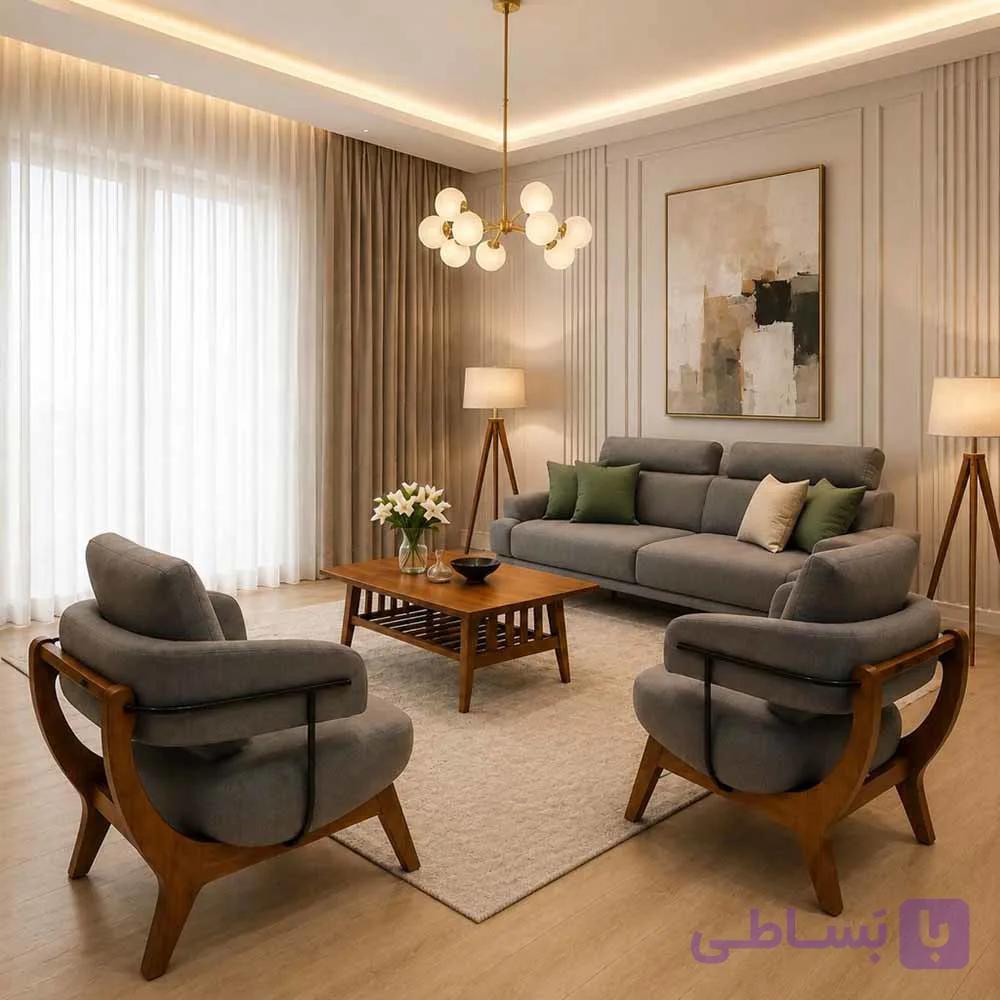مبل راحتی هشت نفره شقایق — تصویر 1