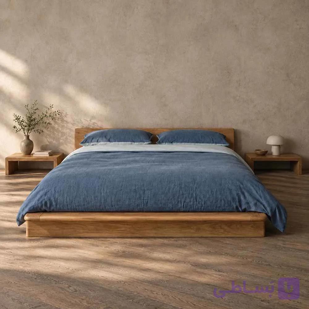 تخت خواب ژاپنی دو نفره صدف پلاس — تصویر 1