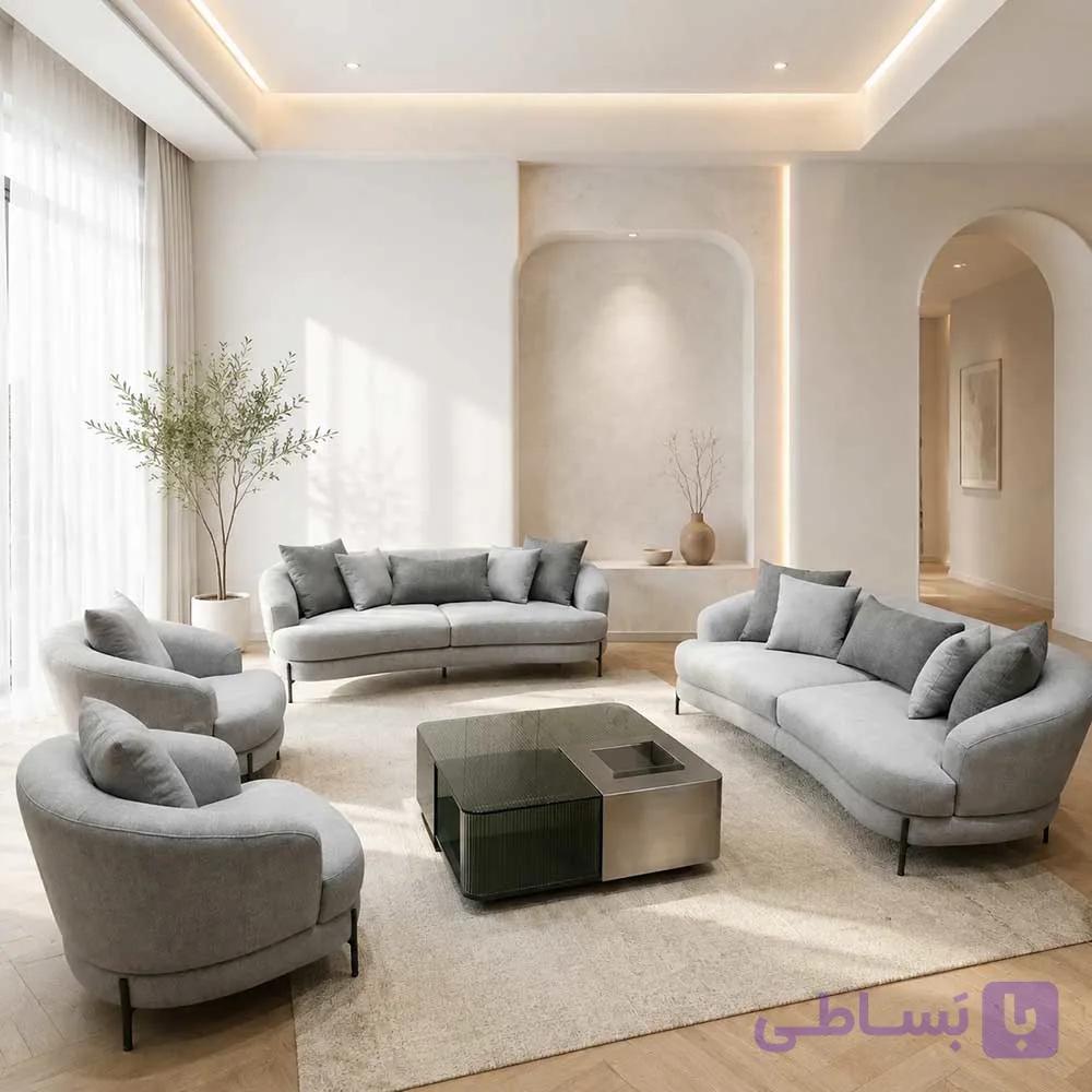 مبل راحتی هشت نفره خزر — تصویر 1