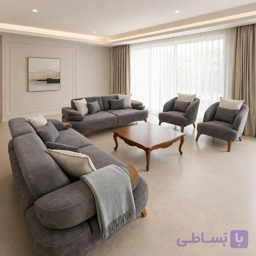 مبل راحتی هشت نفره جکدار آریسا — تصویر 1