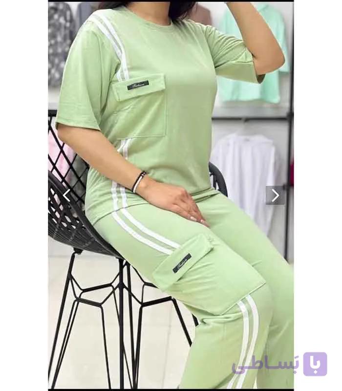 ست تيشرت شلوار بگ جيب دار — تصویر 1