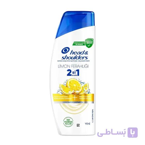 شامپو ضد شوره مو هد اند شولدرز لیمویی 2*1 حجم 330 میل – موهای چرب — تصویر 1