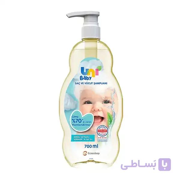 شامپو مو و بدن یونی‌بیبی ۷۰۰ میل برای کودکان | یلوبیوتی