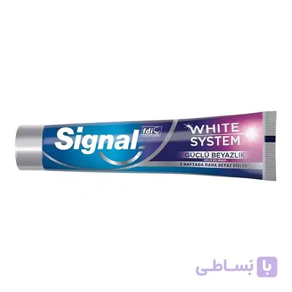 خمیر دندان سیگنال White System قوی سفیدکننده و تقویت مینای دندان ۷۵ میلی‌لیتر