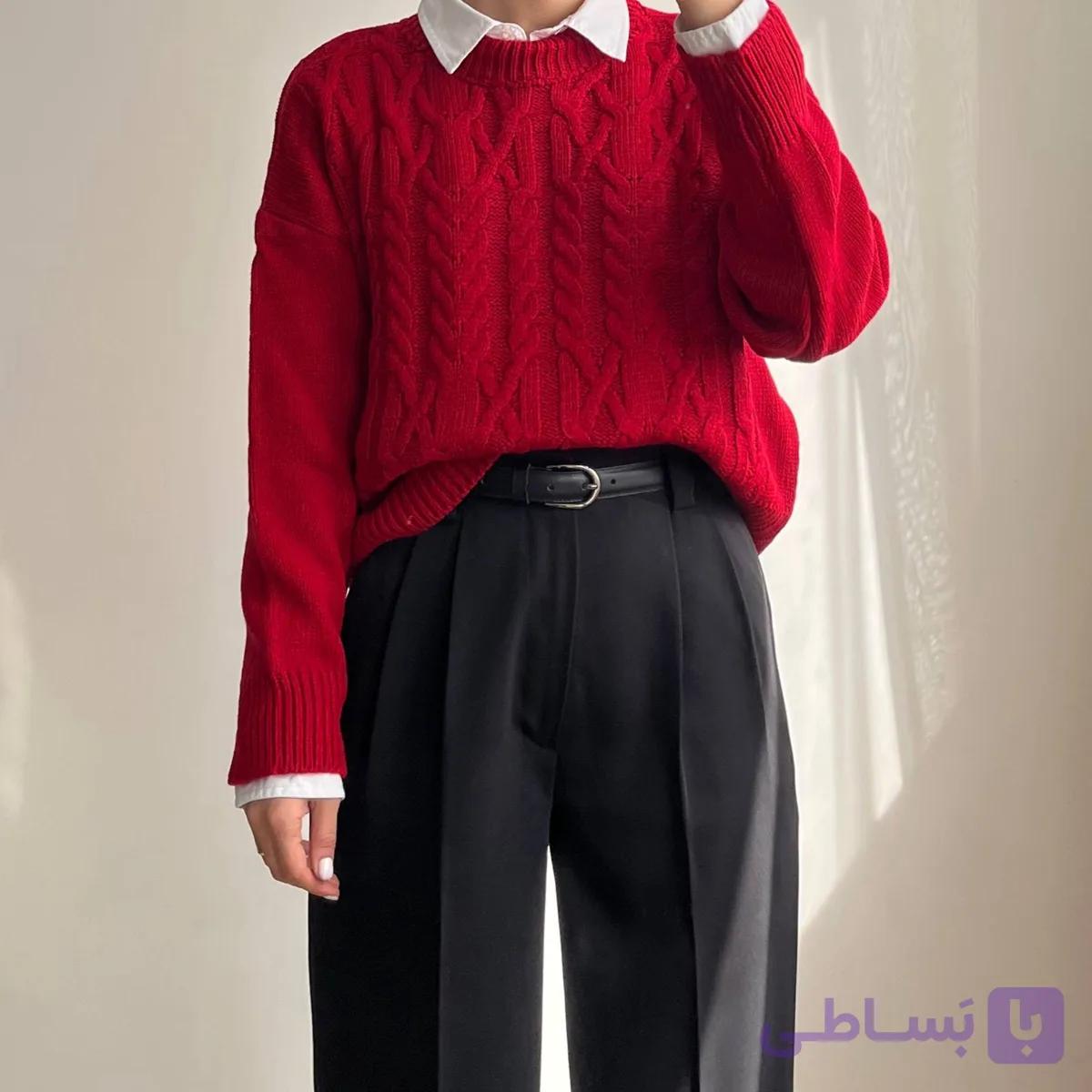 پلیور بافت گندم — تصویر 1