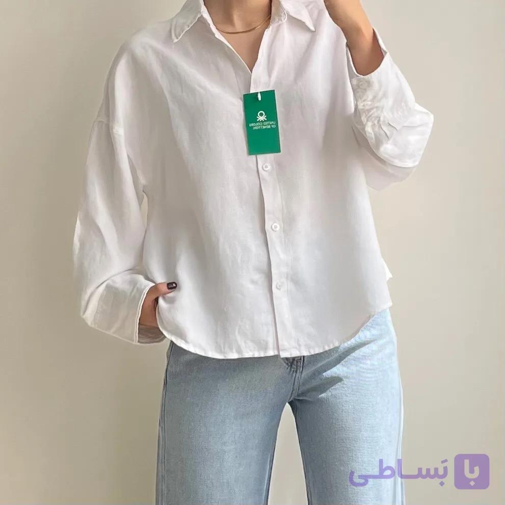 شومیز سفید وارداتی وایت — تصویر 1